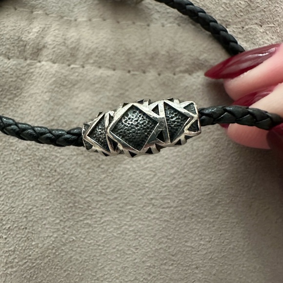 Authentic EUC Small Men’s David Yurman Black and Silver Cable Bracelet - Picture 3 of 7